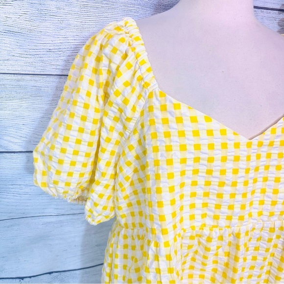 Old Navy Yellow Gingham Mini Dress - Picture 6 of 10